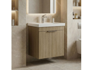 Mobile lavabo "Desna 50" - 50 x 38 x 58 cm - Rovere Sonomo 2