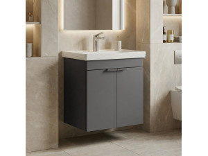 Mobile lavabo "Desna 50" - 50 x 38 x 58 cm - Antracite opaco 2