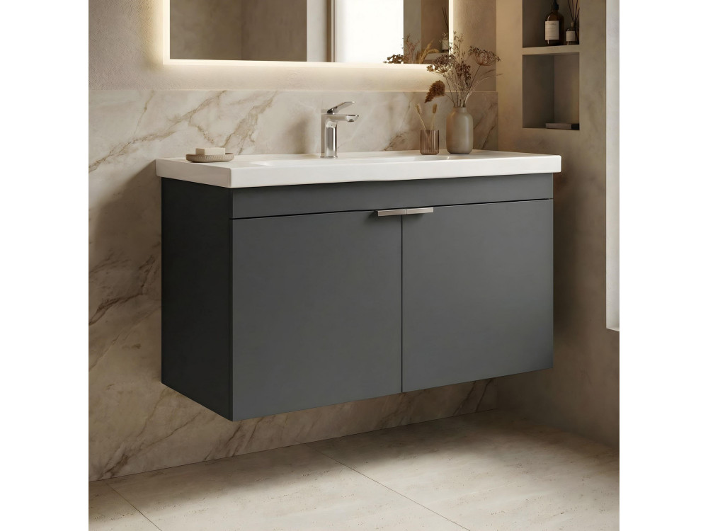 Mobile lavabo "Desna 90" - 90 x 45 x 58 cm - Antracite opaco