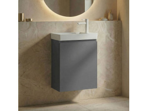 Mobile lavabo "Ferla 40" - 40 x 22 x 50 cm - Grigio opaco 2