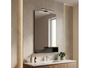 Specchio decorativo in legno "Galia 60" - 60 x 14 x 100 cm - Noce scuro 2
