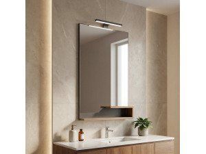 Specchio decorativo in legno "Galia 60" - 60 x 14 x 100 cm - Rovere 2