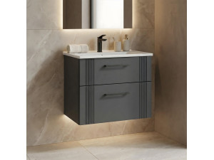 Mobile lavabo "Bari 65 v2" - 65 x 45 x 55 cm - Antracite opaco 2