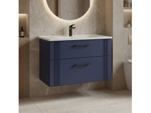 Mobile lavabo "Bari 85 v2" - 85 x 45 x 55 cm - Blu navy opaco 2