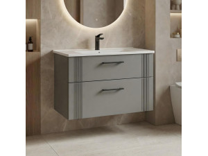 Mobile lavabo "Bari 85 v2" - 85 x 45 x 55 cm - Cashmere opaco 2