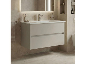 Mobile lavabo "Arno 85" - 85 x 45 x 52 cm - Cashmere 2