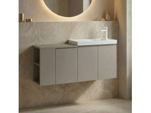 Mobile lavabo "Ferla 110" - 110 x 22 x 45 cm - Matte Mink 2