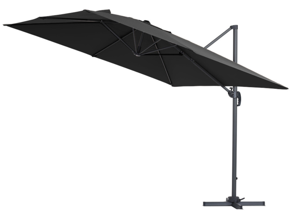 Ombrellone da giardino a sospensione "Sun 3 " - Quadrato - 3 x 3 - Nero - Base inclusa