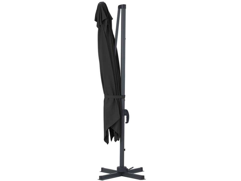 Ombrellone da giardino a sospensione "Sun 3 " - Quadrato - 3 x 3 - Nero - Base inclusa