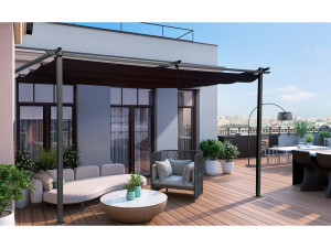 Pergola con tetto retrattile - 3 x 4 m - grigio antracite 2