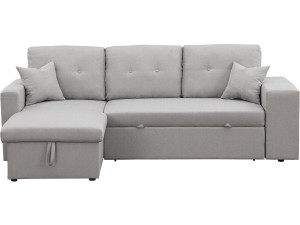 Divano letto angolare/reversibile "Axel" - 3 posti - Grigio chiaro