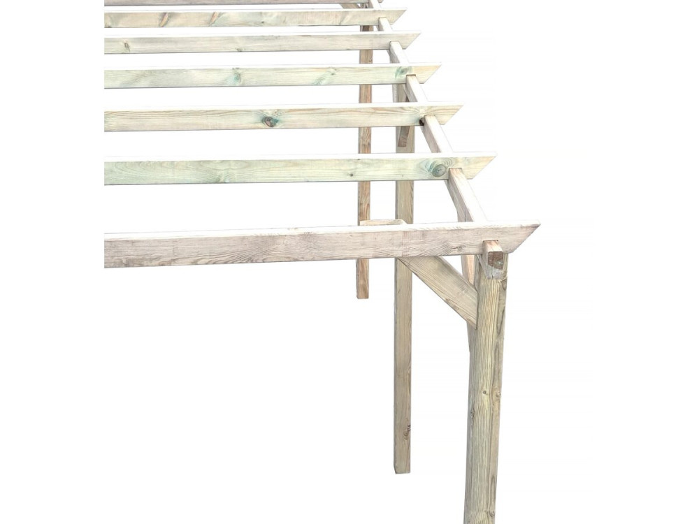 Tettoia per auto in legno "Sunny" da 3 x 5 m