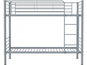Letto a castello "ADAM" -  90 x 190 cm - Metallo - Grigio