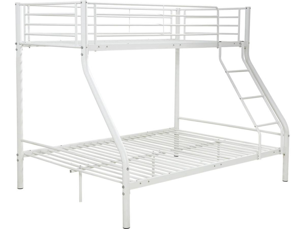 Letto a castello "LEO" - Bianco - Metallo