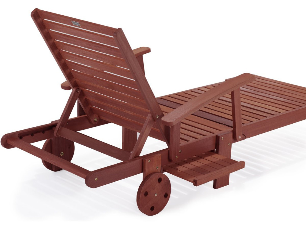 Sdraio pieghevoli in legno esotico "Tokyo" - Mohogany - Marrone mogano - set di 4