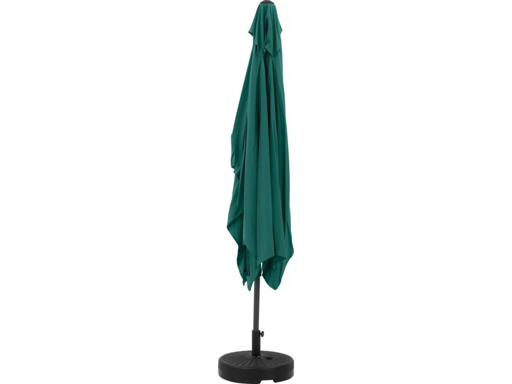 Ombrellone da giardino "Sol 2" - Rettangolo - 2 x 3 m - Verde + base per ombrellone inclusa