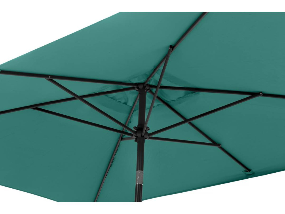 Ombrellone da giardino "Sol 2" - Rettangolo - 2 x 3 m - Verde + base per ombrellone inclusa