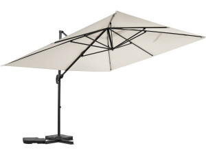 Ombrellone da giardino in alluminio decentrato "Sky 4" - 3 x 4 m - Ecru