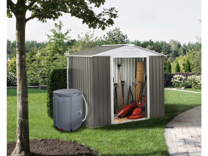Casetta da giardino in metallo "Dallas" - 4,07 m² con grondaia e collettore d'acqua 2