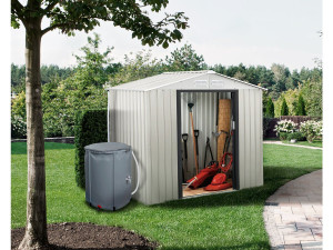 Casetta da giardino in metallo "Nebraska" - 4,07 m² con grondaia e collettore d'acqua 2