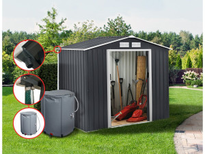 Grondaia per capanno da giardino in metallo e garage da 13-8,5 m² 2