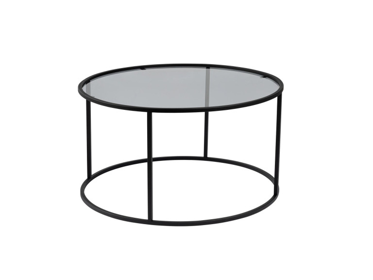 Tavolo basso in metallo "Aurum" - 80 x 80 x 43 cm - Noir Gris