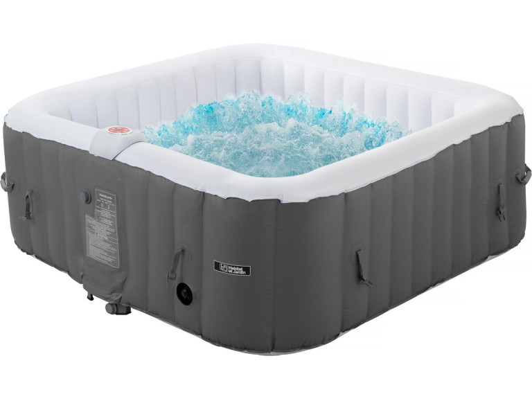 Spa gonfiabile "RIVIERA" in PVC - 6 posti - Grigio/bianco