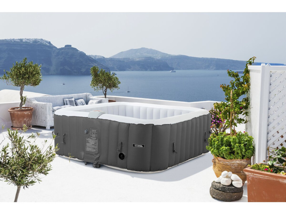 Spa gonfiabile "RIVIERA" in PVC - 6 posti - Grigio/bianco