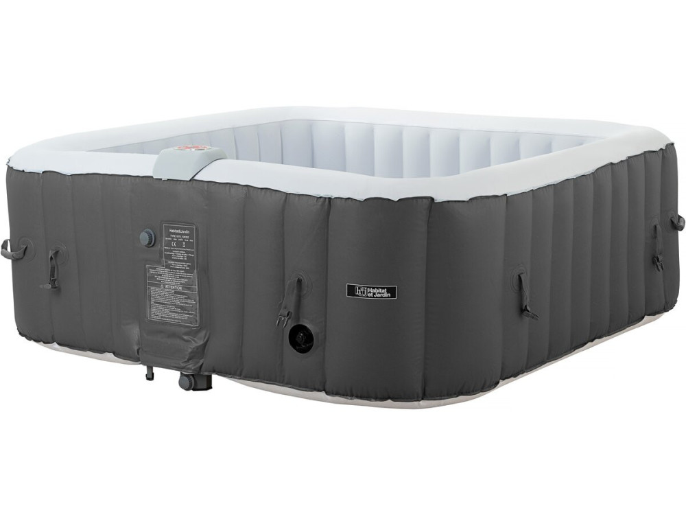 Spa gonfiabile "RIVIERA" in PVC - 6 posti - Grigio/bianco