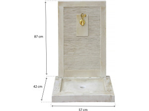 Fontana "ETNA" - in pietra ricostruita - 57 x 42 x 87 cm Beige 2