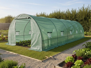 Serra da giardino a tunnel "Lys" - 24 m² - 140 g - Verde 2