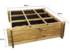 Orto in legno "Iris" - 90 x 90 x 28 cm 2