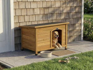 Cuccia per cani in legno "Max" - 85 x 57 x 58 cm - Marrone 2