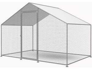 Recinto per galline 6 m² rete metallica 2 x 3 x 2 M acciaio zincato