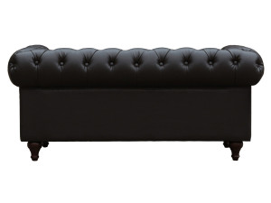 Divano fisso Chesterfield "Aliza" - 157 x 82 x 70 cm - 2 posti a sedere - Marrone 2