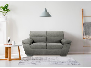 Divano fisso in tessuto "Dallas" - 169 x 88 x 90 cm - 2 posti - Grigio 2