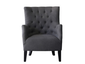 Poltrona scandinava "Duchesse" in tessuto - grigio 2