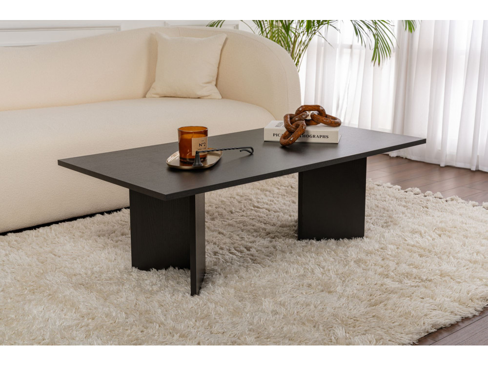 Tavolino da caffè in legno "Sabin" - 60 x 119 x 40 cm - Legno nero