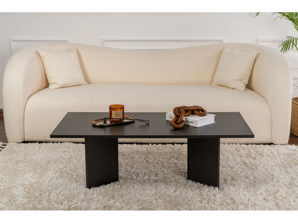 Tavolino da caffè in legno "Sabin" - 60 x 119 x 40 cm - Legno nero