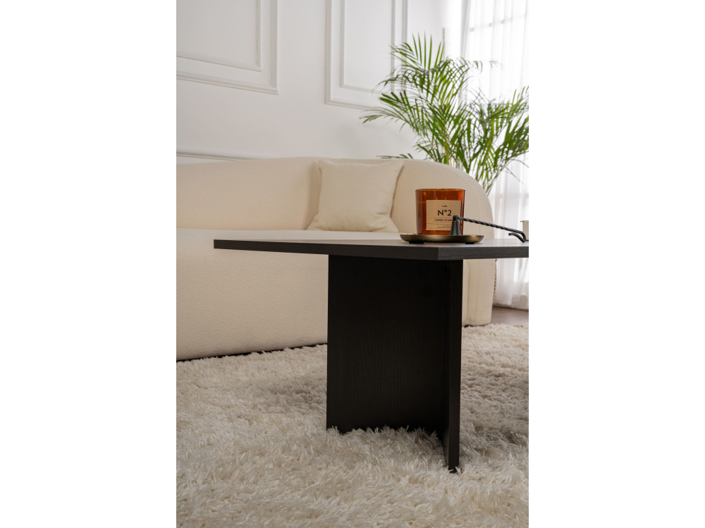 Tavolino da caffè in legno "Sabin" - 60 x 119 x 40 cm - Legno nero