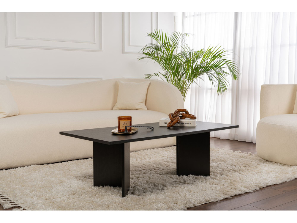 Tavolino da caffè in legno "Sabin" - 60 x 119 x 40 cm - Legno nero