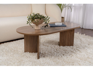 Tavolino da caffè in legno "Sabbia" - 60 x 119 x 40 cm - Noce 2