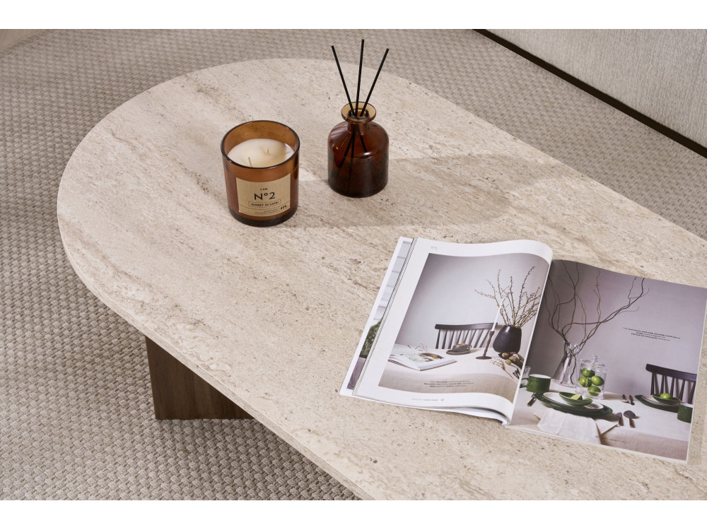 Tavolino in legno "Sable" 119 x 60 x 40 cm - Travertino