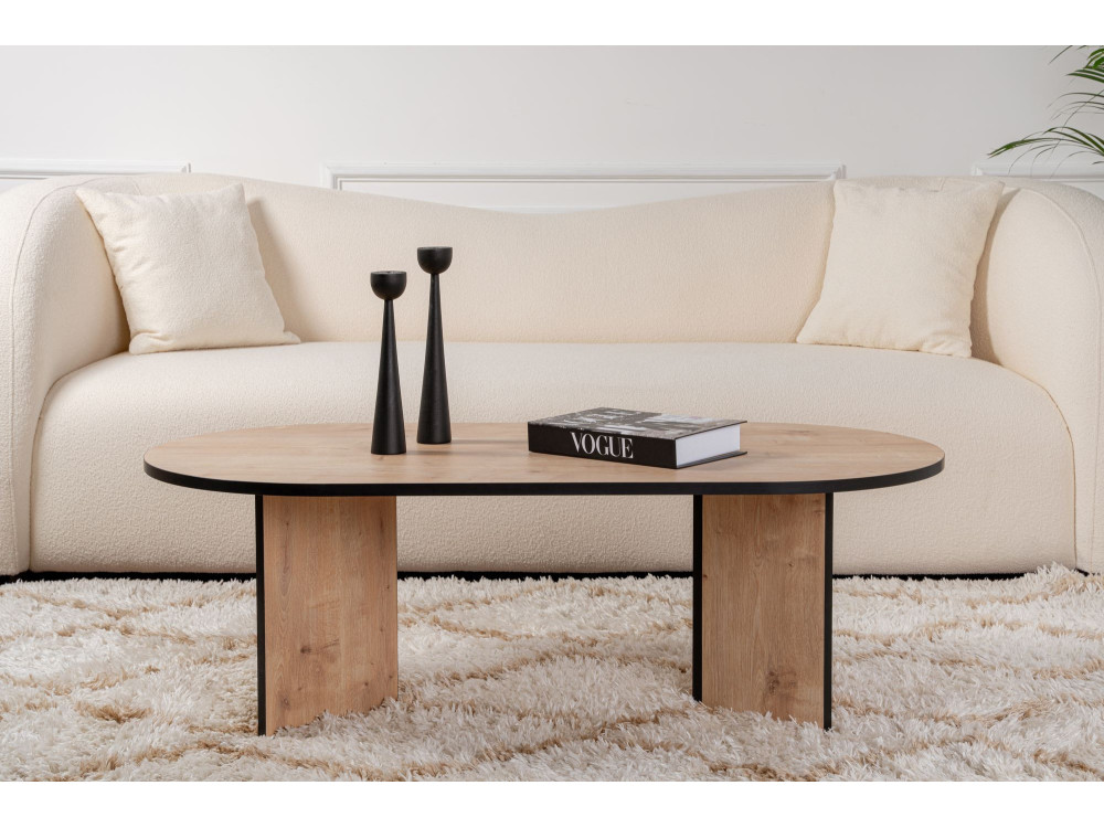 Tavolino in legno "Sable" 119 x 60 x 40 cm - Rovere zaffiro