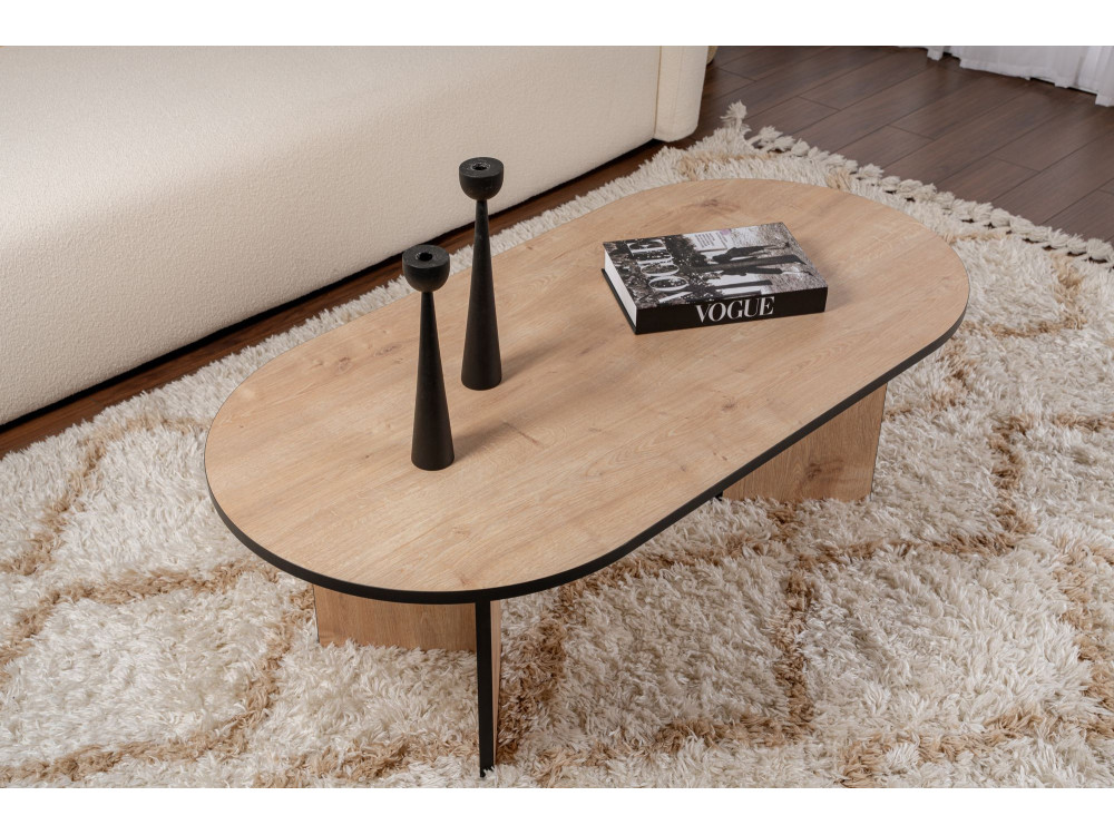 Tavolino in legno "Sable" 119 x 60 x 40 cm - Rovere zaffiro