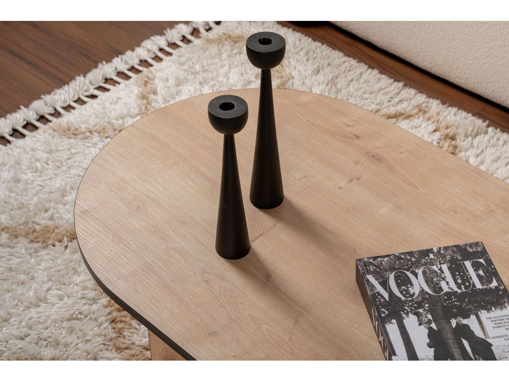 Tavolino in legno "Sable" 119 x 60 x 40 cm - Rovere zaffiro