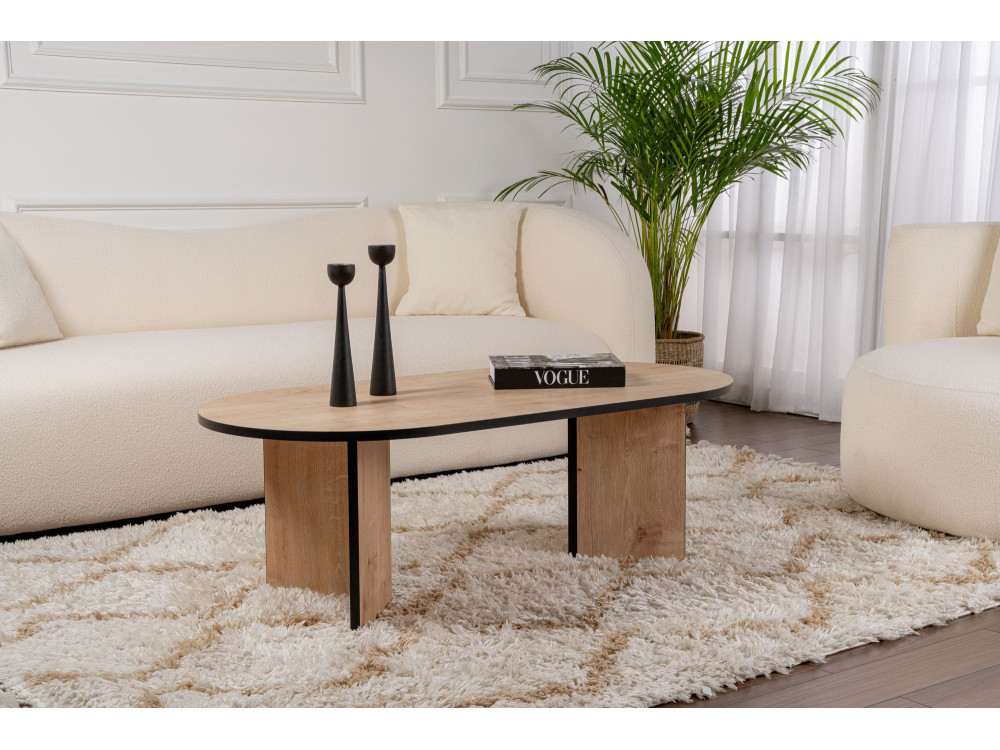 Tavolino in legno "Sable" 119 x 60 x 40 cm - Rovere zaffiro