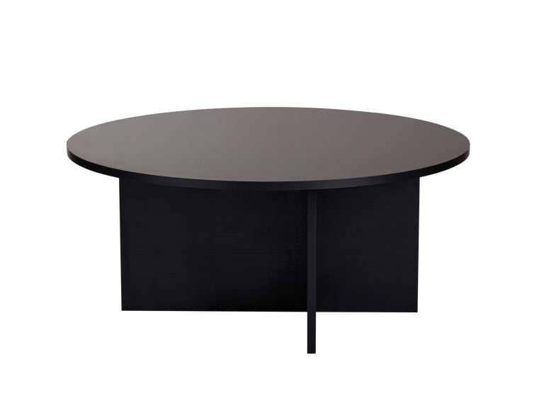 Tavolino da caffè in legno "Sun" - 90 x 90 x 40 cm - Legno nero