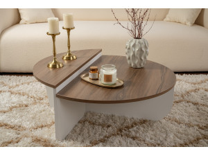 Tavolino in legno "Orion" 90 x 60 x 30 cm - Noce 2