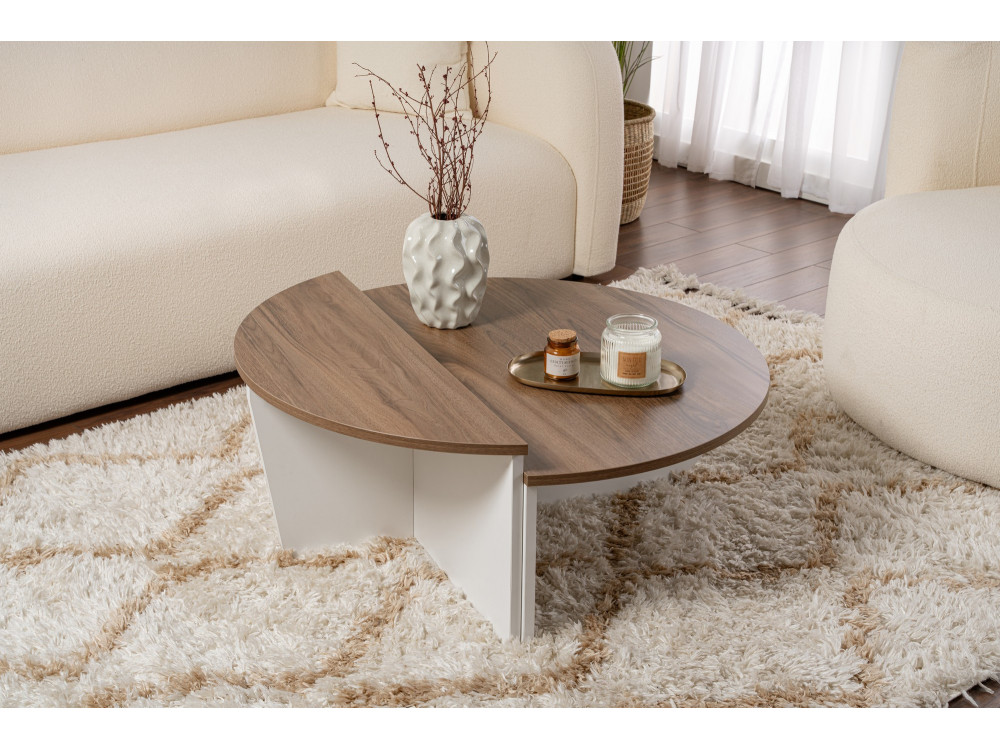 Tavolino in legno "Orion" 90 x 60 x 30 cm - Noce